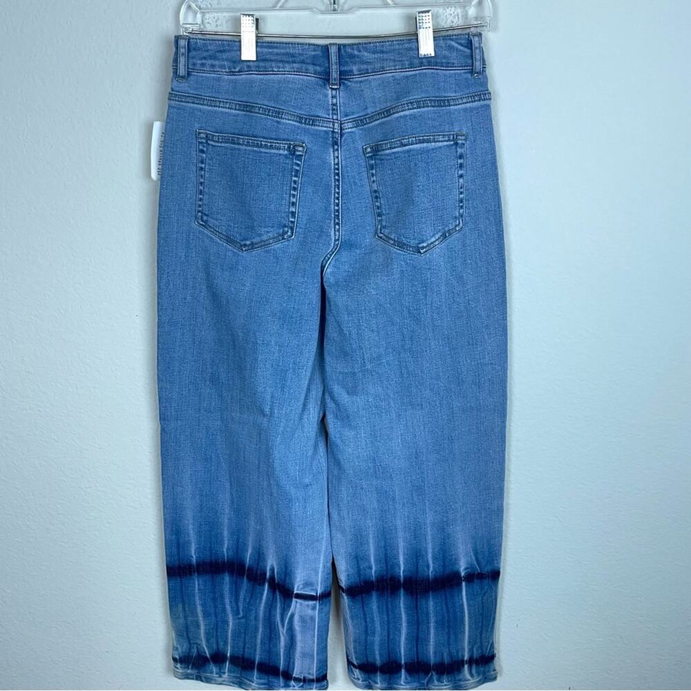 LOGO Blue Tie Dye NWOT Cropped  Boyfriend Jeans 4 - Picture 5 of 10